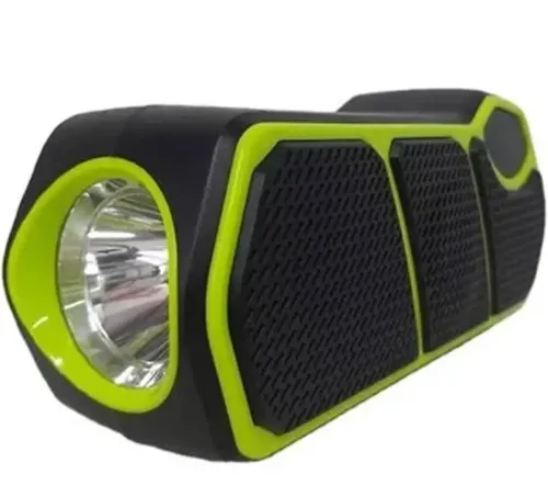 Беспроводная Bluetooth колонка фонарь Solar GDLite GD-11 1500 mAh с солнечной панелью, Аккумуляторный радиоприемник с фонариком FM Power Bank Зеленый
