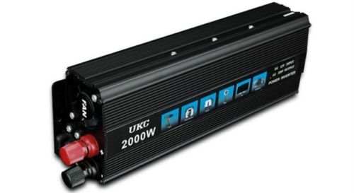 Автомобільний інвертор UKC AC / DC 12V-220V 2000W, авто перетворювач струму 12В 220В 2000Вт (12V 220V)
