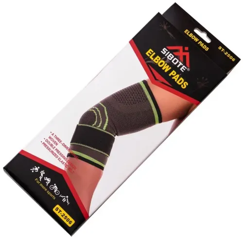 Фіксатор ліктьового суглоба Elbow Support ST - 2506 еластичний бандаж, фіксатор, універсальний спортивний налокітник на лікоть з фіксуючим ременем