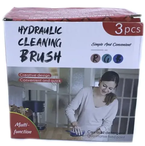 Универсальная чистящая щетка Hydraulic Cleaning Brush HX8818 3в1 для мытья посуды и чистки одежды, Губка щётка с насадками для разных поверхностей