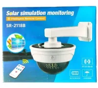 Вулична камера муляж UKC SR-2118b Solar з реакцією на рух з сонячною панеллю, Настінний ліхтар муляж камери з датчиком руху 44led Білий