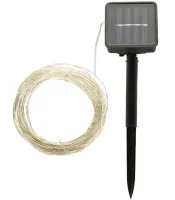Уличная светодиодная гирлянда Solar String Lights 22 метра 200 LED диодов Теплый белый Роса Warm light с солнечной панелью для деревьев и веранд
