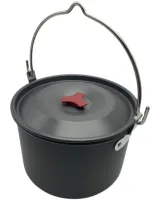 Туристичний кухонний набір посуду Camping cooking AL - 600 на 15 предметів чайник 3 каструлі сковорода і кухонне приладдя в чохлі для кемпінгу
