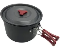 Туристичний кухонний набір посуду Camping cooking AL - 600 на 15 предметів чайник 3 каструлі сковорода і кухонне приладдя в чохлі для кемпінгу