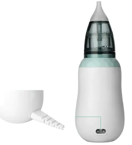 Дитячий акумуляторний назальний аспіратор Vancocon VA-162 USB з насадками для дитини, електричний соплеотсос для новонароджених і маленьких дітей