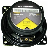 Автомобільні колонки акустика Megavox MD-459-S3 10 см 230W 2шт в машину, круглі 3-х смугові динаміки Мегавокс в авто, Автоакустика 230Вт чорні