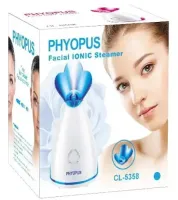 Паровая сауна для омоложения и увлажнения лица с ингалятором Phyopus Facial Ionic Steamer CL-5358, Распариватель 2в1 с ионизатором для чистки кожи