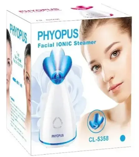 Паровая сауна для омоложения и увлажнения лица с ингалятором Phyopus Facial Ionic Steamer CL-5358, Распариватель 2в1 с ионизатором для чистки кожи