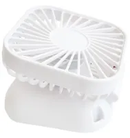 Складной аккумуляторный вентилятор Holding Fan YH-6 3 скорости с ремешком на шею, Беспроводной ручной охладитель YH6 на аккумуляторе от USB Белый