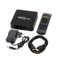 Смарт приставка для телевізора з пультом Ultra MXQ PRO 4K 1GB / 8GB, медіаплеєр Android 7.1, Цифрова ТВ приставка з вбудованим WiFi модулем Чорна