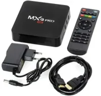Смарт приставка для телевізора з пультом Ultra MXQ PRO 4K 2GB / 16GB, медіаплеєр Android 7.1, Цифрова ТВ приставка з вбудованим WiFi модулем Чорна