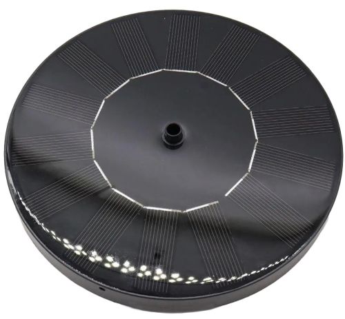 Садовий плаваючий фонтан Solar Fountain Pump Aisitin RC-611 на сонячній батареї 130мм з насадками, Сонячний водяний насос до 150л/год для саду Чорний