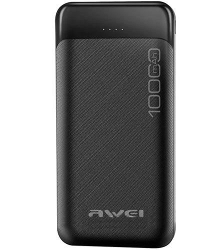 Зарядний пристрій УМБ Power Bank Awei P37k 10000 mAh 2xUSB, Портативна батарея повербанк зовнішній акумулятор зарядка з індикаторами для телефону