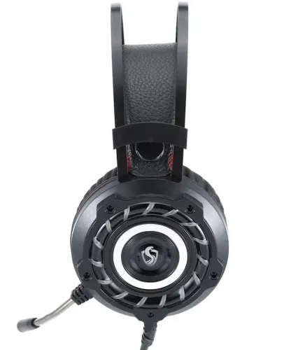 Игровые проводные наушники Jinoun A6 с микрофоном и RGB подсветкой для ПК, Геймерские полноразмерные наушники для компьютера и ноутбука USB AUX