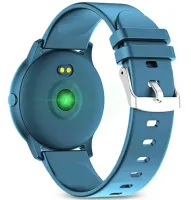 Наручний Смарт годинник Smart Watch Kw19 Blue 44mm C вимірюванням тиску і фітнес трекером розумні Bluetooth годинник з тонометром і пульсометром сині
