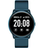 Наручний Смарт годинник Smart Watch Kw19 Blue 44mm C вимірюванням тиску і фітнес трекером розумні Bluetooth годинник з тонометром і пульсометром сині