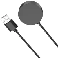 Магнитное зарядное устройство IS7 Charging Line для Smart Watch T500, Магнитная USB зарядка 37мм 2-коннектора для зарядки смарт часов Черная