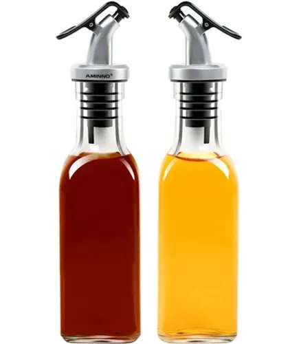 Набір кухонних ємностей Seasoning Bottle T221 - 3 для спецій, олії та оцту 4 ємності на підставці, Спецовница органайзер для зберігання приправ Чорний