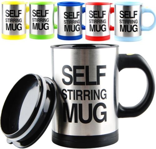 Автоматична кружка-мішалка Self Stirring Mug Black 350 мл термокружка з міксером для розмішування цукру кави, пластикова чашка мішалка з кришкою 