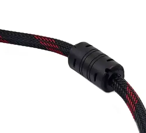 Посилений кабель Hdmi to Hdmi 25м 1080p в обмотці Кабель-подовжувач HDMI-HDMI 25m 25 m 25 m, 25 м для монітора і телевізора в обплетенні Чорно Червоний