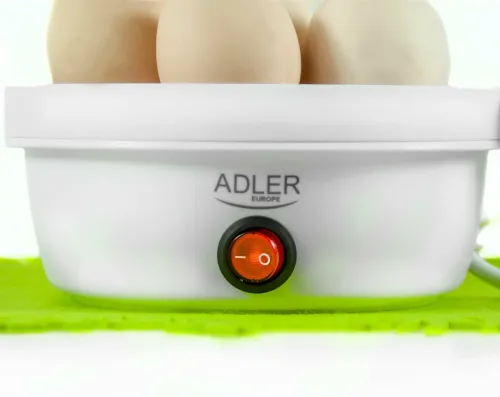 Електрична яйцеварка для приготування 7 яєць на пару Adler AD-4459 360W, міні апарат пароварка для варіння яєць 360Вт з автовимкненням від мережі