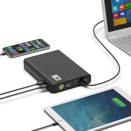УМБ для ноутбука, телефону 24000 mAh 85W Portable AC Power Bank VHG KR-881, Повер банк з інвертором 220v на 24000 маг, перетворювач
