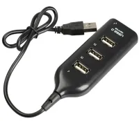 USB хаб Hi-Speed XD4 Black на 4 порти, Універсальний розгалужувач з 4 виходами концентратор перехідник HUB 480 Мбіт для комп'ютера від USB Чорний