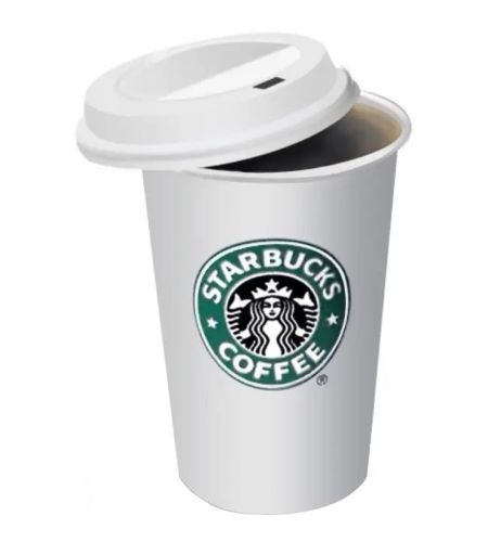 Керамічний стакан чашка StarBucks Ceramic Cup HY-101, багаторазова термочашка Старбакс 300 мл з силіконовою кришкою з поїлкою Біла