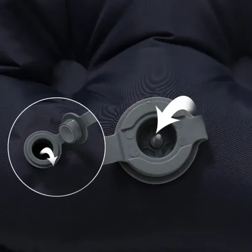 Надувний туристичний матрац з подушкою Outdoor Sleeping GS-710 з вбудованим насосом, Каремат 190Х60Х5СМ з підголовником для кемпінгу SD - 01 Чорний
