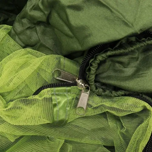 Підвісний туристичний нейлоновий гамак Hammock With Net Army до 200 кг з москітною сіткою для кемпінгу похідний гамак 263х135 Хакі Олива, Оливковий