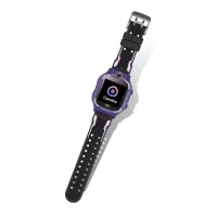 Наручні розумні дитячі смарт годинник Smart Watch X17 400 мА / год з сім-картою, GPS, відеодзвінком і ліхтариком водонепроникні для дітей фіолетові