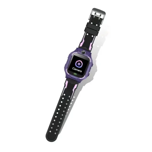 Наручні розумні дитячі смарт годинник Smart Watch X17 400 мА / год з сім-картою, GPS, відеодзвінком і ліхтариком водонепроникні для дітей фіолетові