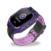 Наручні розумні дитячі смарт годинник Smart Watch X17 400 мА / год з сім-картою, GPS, відеодзвінком і ліхтариком водонепроникні для дітей фіолетові