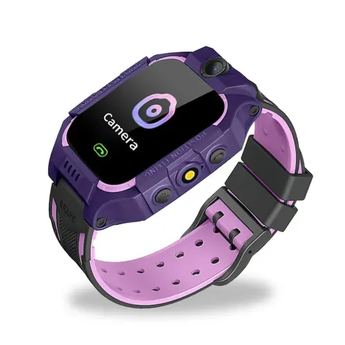 Наручні розумні дитячі смарт годинник Smart Watch X17 400 мА / год з сім-картою, GPS, відеодзвінком і ліхтариком водонепроникні для дітей фіолетові