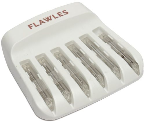 Жіночий тример для обличчя Flawless Dermaplane Glo Світлодіодна жіноча бритва з LED підсвічуванням для видалення волосся з брів 6 лез на батарейках