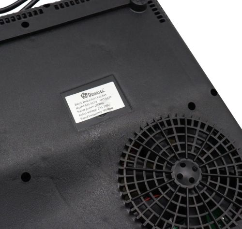 Індукційна сенсорна електроплита Domotec MS-5833 на 1 конфорку 2000W портативна настільна електрична плита з дисплеєм таймером MS5833 Чорна