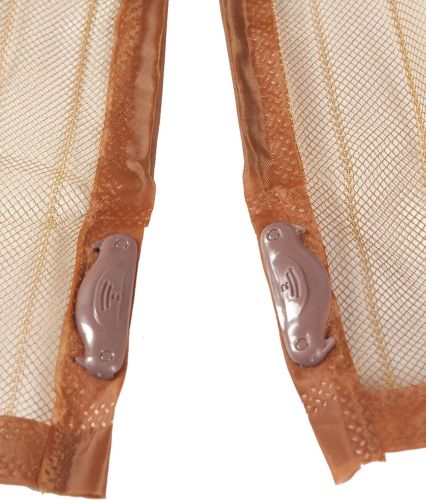 Антимоскітна сітка на магнітах Magic Mesh Brown 90х210 см розсувна магнітна москітна штора від комах і мух на двері коричнева Меджик Меш
