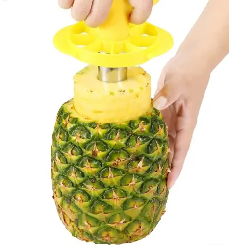 Кухонний ніж для нарізки серцевини ананаса кільцями PineАpple Peeler, Слайсер для різання очищення ананасів слайсами Ананасорезка з нержавіючої сталі