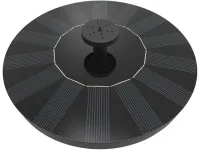 Садовий плаваючий фонтан Solar Fountain Pump Aisitin RC-611 на сонячній батареї 130мм з насадками, Сонячний водяний насос до 150л/год для саду Чорний
