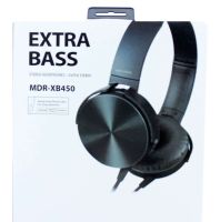 Накладні дротові навушники з гарнітурою Extra Bass MDR-XB450BT Black, Повнорозмірні навушники з MP3 плеєром і гарнітурою mini jack 3.5 mm чорні