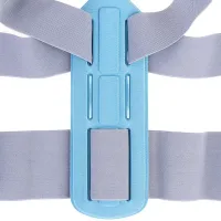 Фіксуючий коректор правильної постави Invisible Pose cion Belt, Корсет для корекції і вирівнювання спини і плечей, бандаж, жилет на липучках Сірий