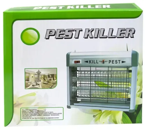 Электрическая светодиодная лампа ловушка Pest Killer BK-L4 для летающих насекомых 4W, Уничтожитель комаров и мух MAG-759 4Вт от сети Белый
