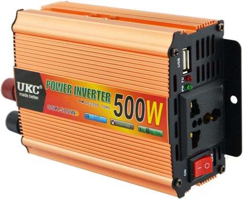 Автомобильный инвертор UKC SSK 24V-220V 500W авто преобразователь напряжения тока от прикуривателя и аккумулятора, зарядное с защитой от перегрева