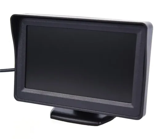 Монитор автомобильный TFT LCD экран 4,3” Дисплей LCD 4.3' для камеры заднего вида в автомобиль, Автомонитор на ножке Дисплей 320х240 в машину Черный