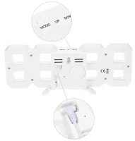 Електронні настільні 3D годинник із зеленою LED підсвічуванням Generic LY - 1089 світлодіодні цифрові настінні годинники з будильником і датою білі