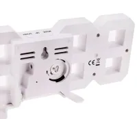 Електронні настільні 3D годинник із зеленою LED підсвічуванням Generic LY - 1089 світлодіодні цифрові настінні годинники з будильником і датою білі