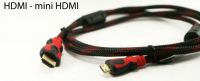 Посилений в обмотці кабель, перехідник з HDMI на mini HDMI довжиною 1.5 м