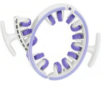 Антицеллюлитный круглый ролик массажер 360° Circural Roller SBJ-2303 для талии и ягодиц W3 кольцевой роллер для массажа тела Белый с фиолетовым