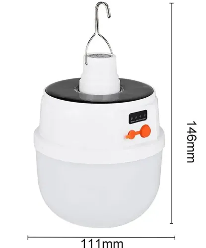 Аккумуляторная подвесная лампа Solar Lamp BL-2022 на солнечной батарее, Подвесной светодиодный фонарь на крючке для кемпинга на аккумуляторе JD-2022