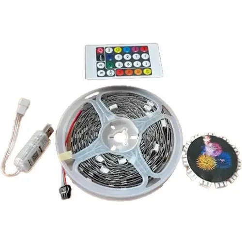 Настінний Світлодіодний світильник феєрверк 28key Kit BT APP LED LIGHT SF-9 з пультом розумна Bluetooth стрічка RGB Smart Firework управління музикою